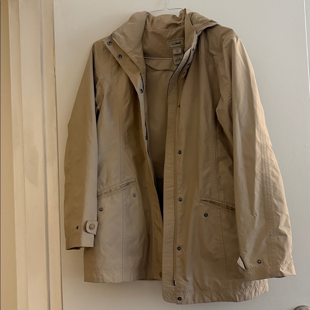 L.L. Bean Light Brown Hooded Jacket